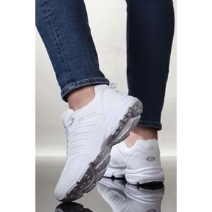 M.P 2056 Anatomik Tabanlı Unisex Mevsimlik Yürüyüş & Koşu Ayakkabısı - NKT02056-BEYAZ-42