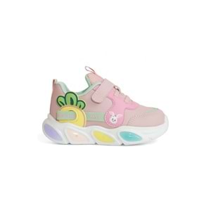 Kidessa 2086-Pepino Anatomik Tabanlı Çocuk Unisex Günlük Işıklı Spor Ayakkabı - NKT02086-PUDRA-22
