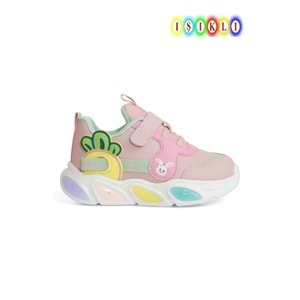 Kidessa 2086-Pepino Anatomik Tabanlı Çocuk Unisex Günlük Işıklı Spor Ayakkabı - NKT02086-PUDRA-22