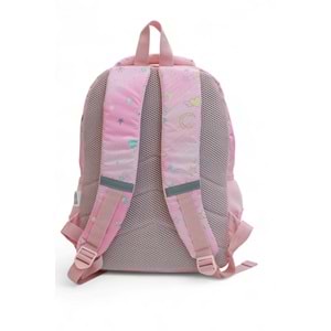 Relaxion 2139-1390 Anatomik Sırt Yapılı Kız Çocuk Üçlü Set İlkokul Sırt Çantası - NKT02139-PEMBE-TEKEBAT