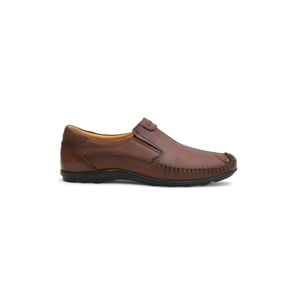 2187-LuısFıgo Hakiki Deri Üst Kalite Anatomik Tabanlı Erkek Günlük Klasik Çarık Ayakkabı - NKT02187-TABA-42
