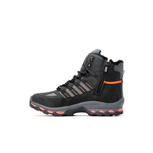 2223-Jamper Anatomik Kaydırmaz Tabanlı Soft Shell Outdoor Trekking Erkek Fermuarlı Spor Bot - NKT02223-Füme-41