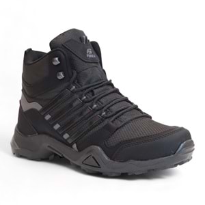 2226-Forza Anatomik Kaydırmaz Tabanlı Soft Shell Outdoor Trekking Erkek Bağcıklı Spor Bot - NKT02226-siyah-41