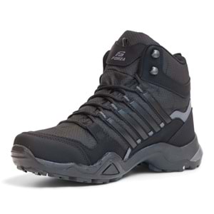 2226-Forza Anatomik Kaydırmaz Tabanlı Soft Shell Outdoor Trekking Erkek Bağcıklı Spor Bot - NKT02226-siyah-41