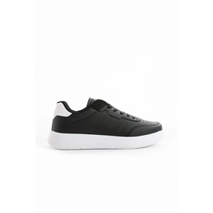 2286-Dark Step AirForce Modeli Anatomik Tabanlı Ultra Hafif Unisex Sneakers Ayakkabı - NKT02286-siyah-beyaz-45