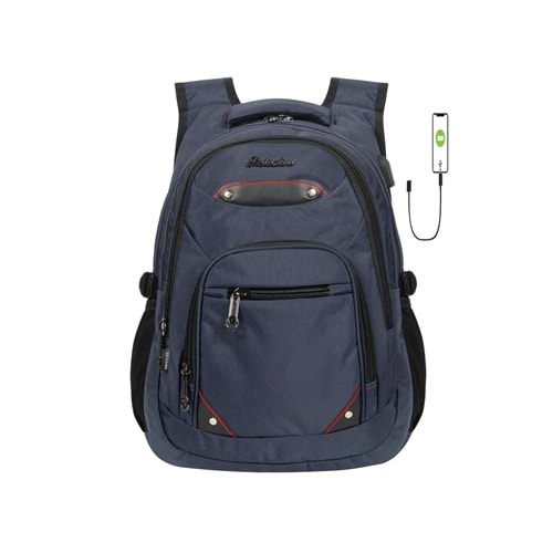 Konfores 1551-2225 Unisex Anatomik Yarasa Sırt Okul Çantası