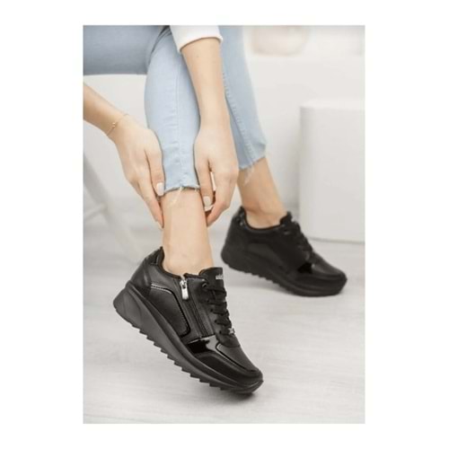 Konfores 1662 Anatomik Tabanlı Fermuarlı Bayan Sneakers Ayakkabı