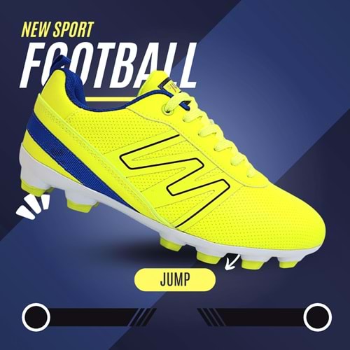 1748-28843 Bağcıklı Çim Saha Futbol Ayakkabısı