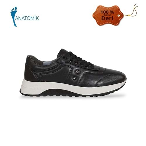 Konfores 1835-346497 Hakiki Deri Anatomik Tabanlı Erkek Sneakers Ayakkabı