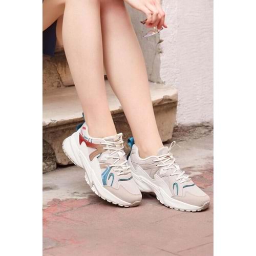 Jump 1988-29942 Anatomik Kalın Tabanlı Kadın Sneakers Ayakkabı