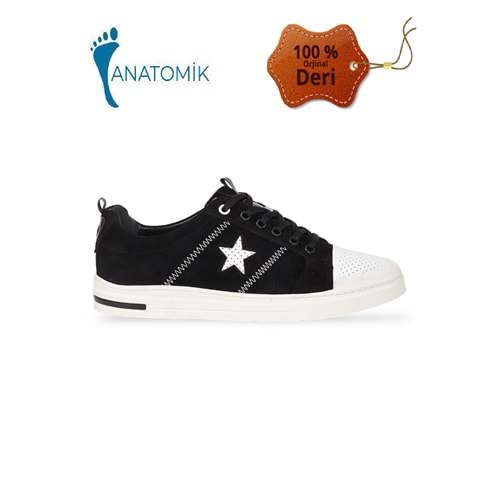 Konfores 1989-573219 Hakiki Deri Anatomik Tabanlı Erkek Sneakers Ayakkabı