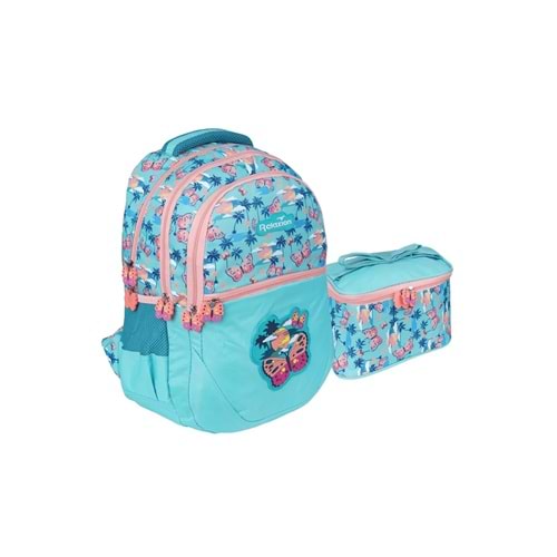 Relaxion Yeni Sezon Figürlü Unisex İlkokul Çantası İkili Takım