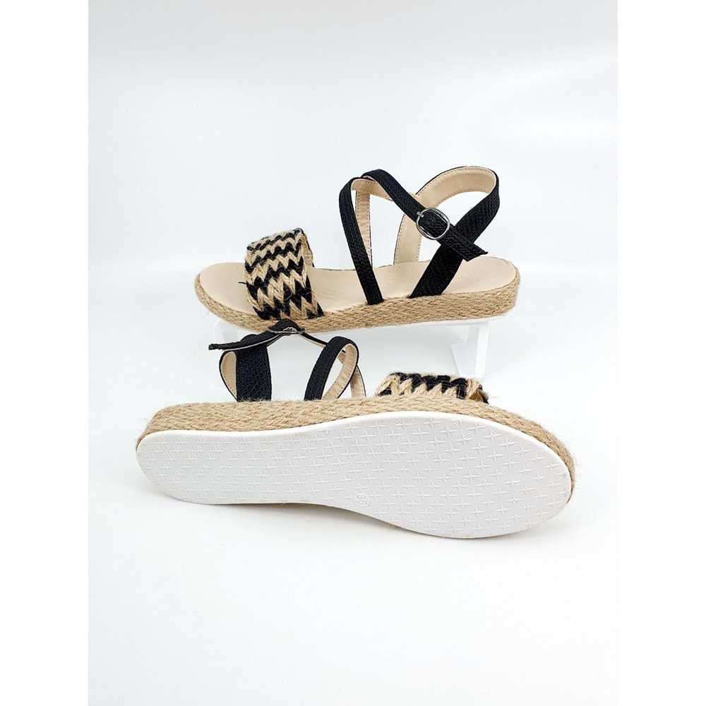 FHM DÜZ TABAN BAYAN SANDALET - FHM - SİYAH - 40 - NKT00064-779