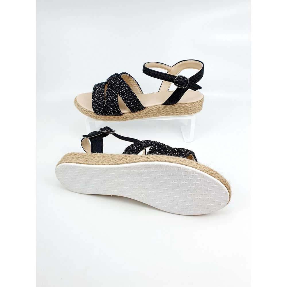 FHM BAYAN DÜZ TABAN SANDALET - FHM - SİYAH - 40 - NKT00065-786