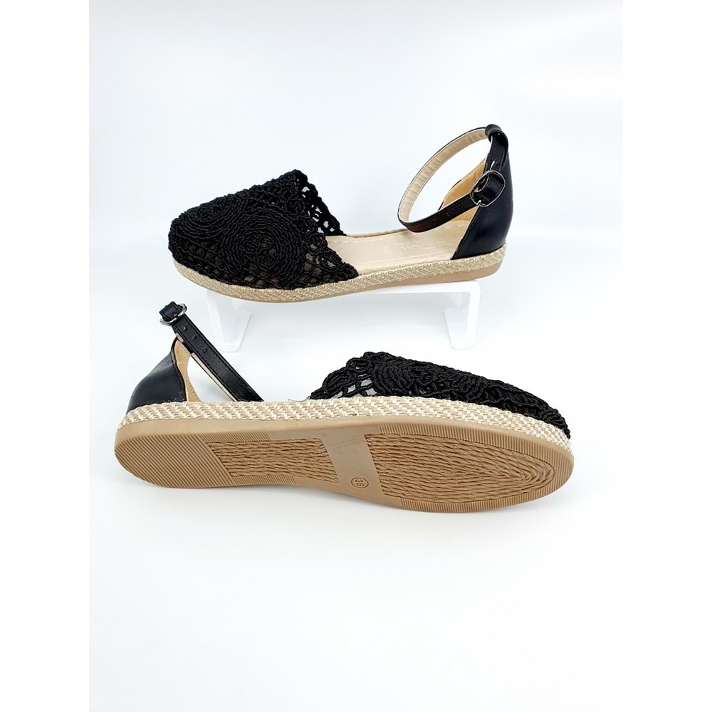 FHM BAYAN DÜZ TABAN SANDALET - FHM - SİYAH - 38 - NKT00067-806