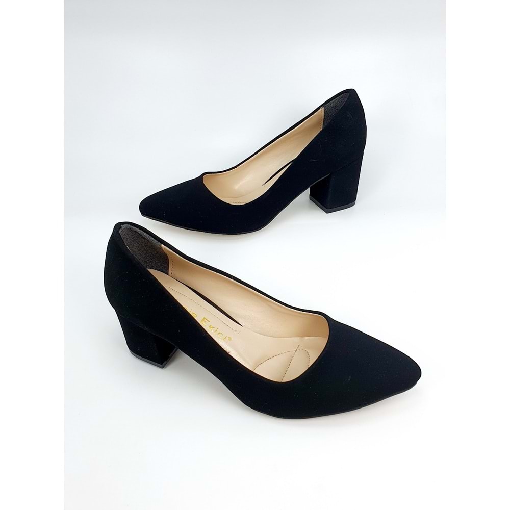 kadir ekici bayan stiletto ayakkabı - siyah nubuk - 39