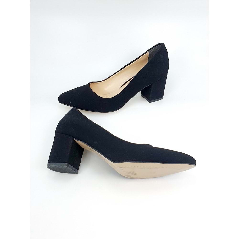 kadir ekici bayan stiletto ayakkabı - siyah nubuk - 39