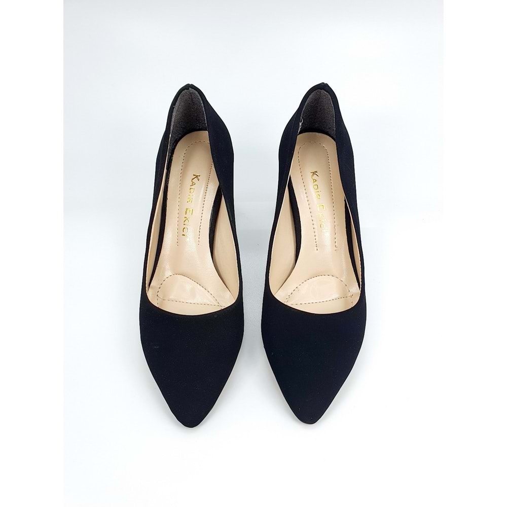 kadir ekici bayan stiletto ayakkabı - siyah nubuk - 39