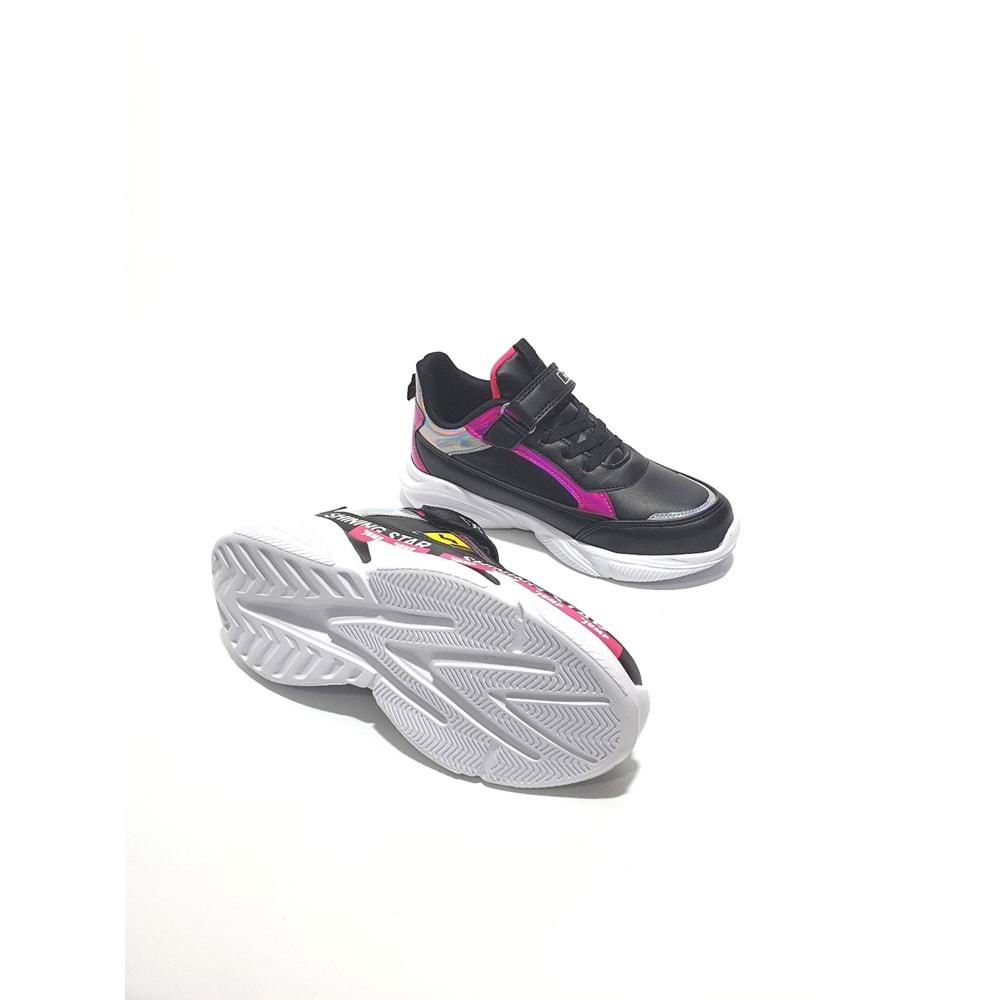 jump 25791 çocuk sneakers ayakkabı - siyah pembe - 31