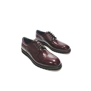 smart erkek deri rugan günlük ayakkabı - BORDO - 43