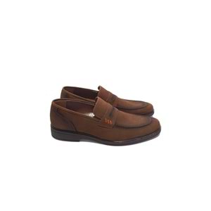 üçlü hakiki deri erkek klasik ayakkabı - kahverengi - 42