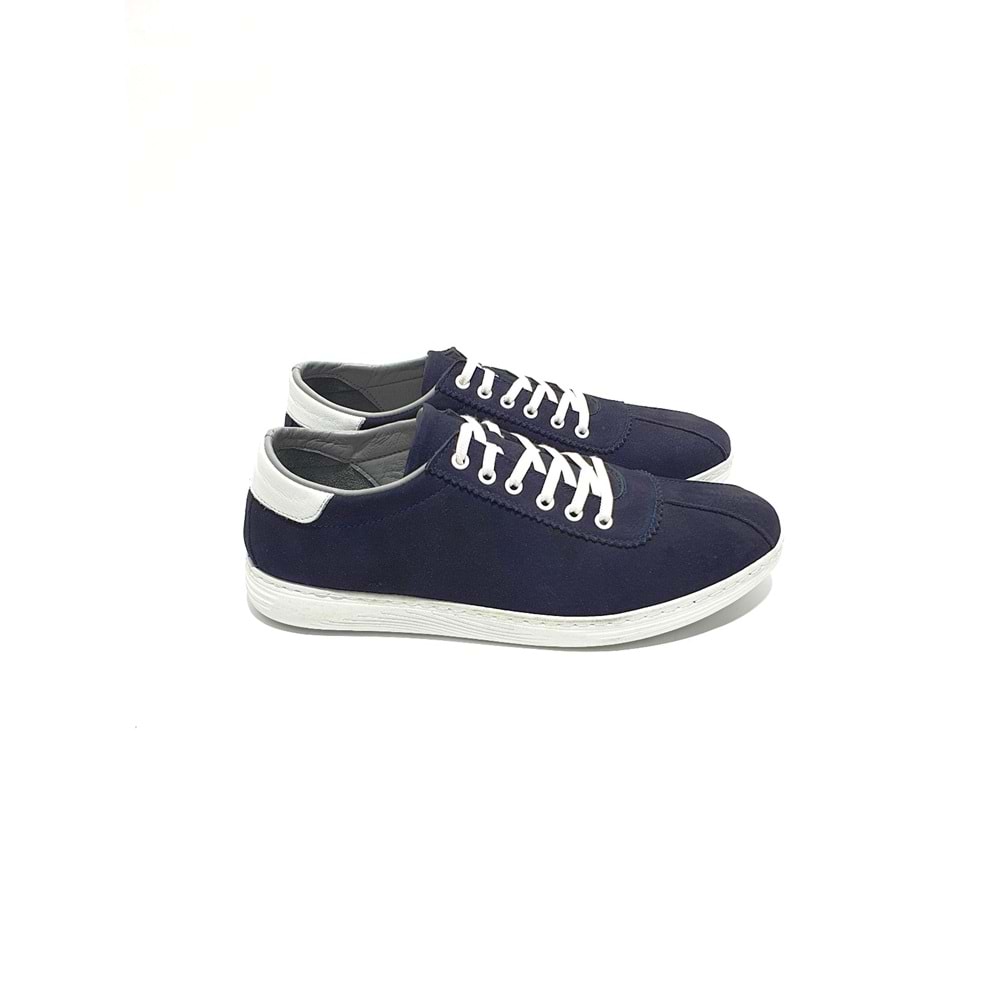 Lıon Hakiki Deri Erkek Sneakers Ayakkabı - lacivert - 40