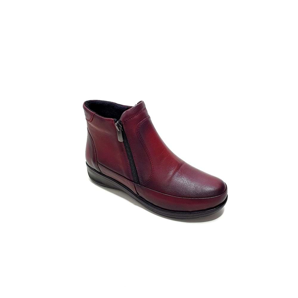 Divadonna 1704 Hakiki Deri Ortopedic Bot - BORDO - 37