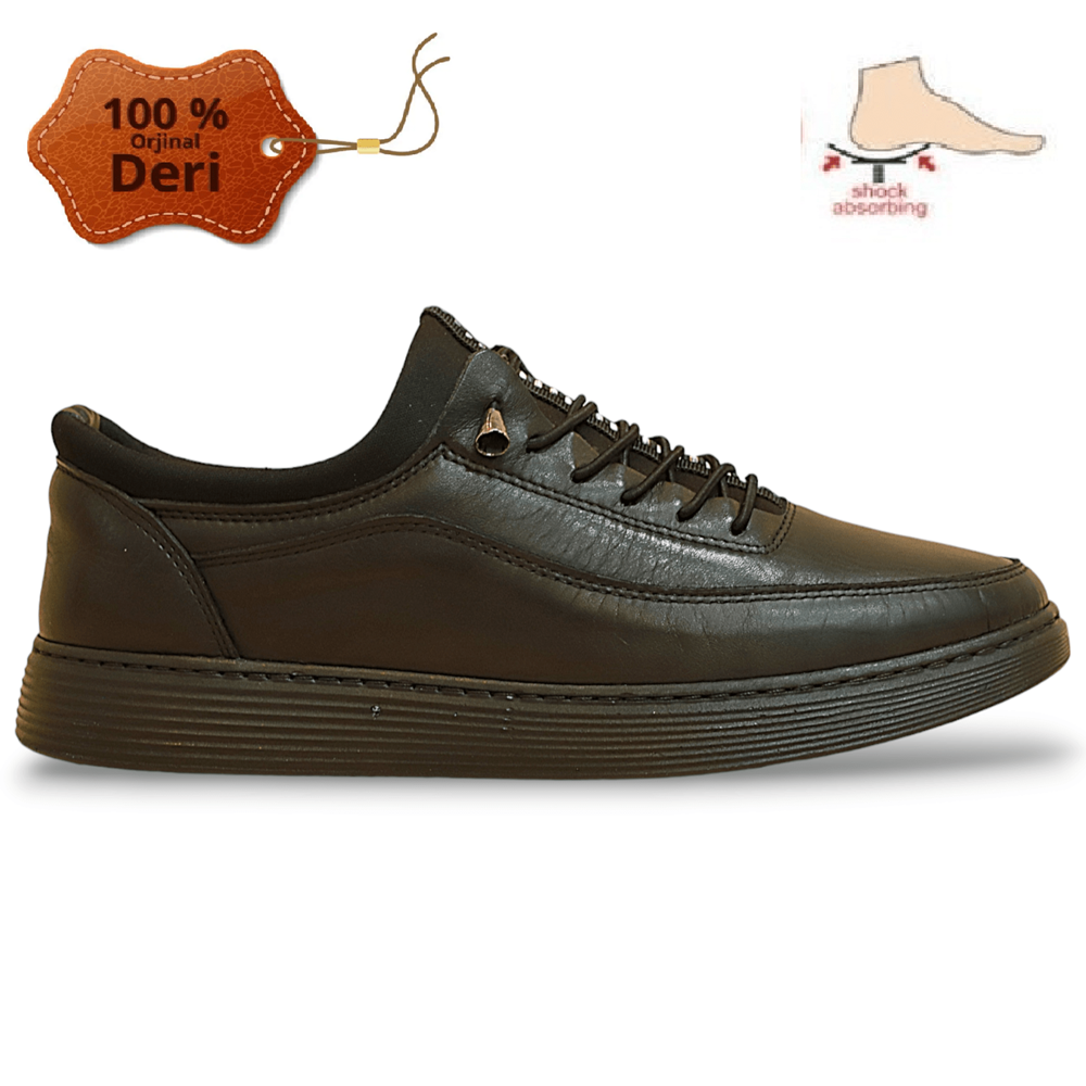 Konfores 958 Hakiki Deri Anatomik Erkek Ayakkabı - NKT00958-siyah-42