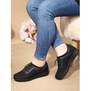 Konfores 1081 Anatomik Bayan Mevsimlik Ayakkabı - NKT01081-siyah-39