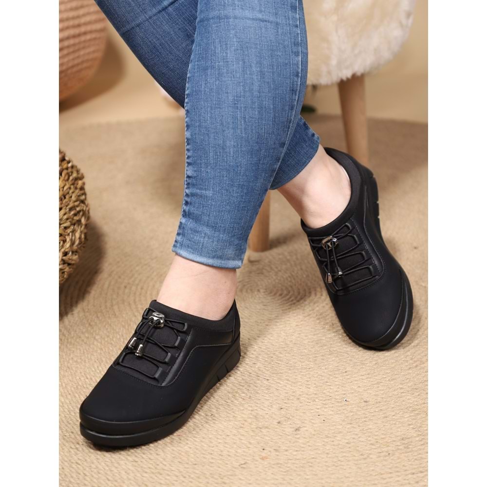 Konfores 1081 Anatomik Bayan Mevsimlik Ayakkabı - NKT01081-siyah-39