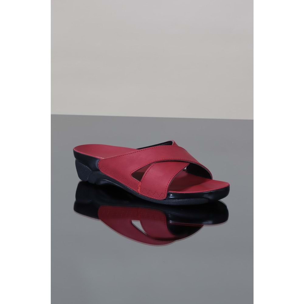 Konfores 1112-Venedik-9 Tam Anatomik Bayan Terlik - NKT01112-KIRMIZI-40