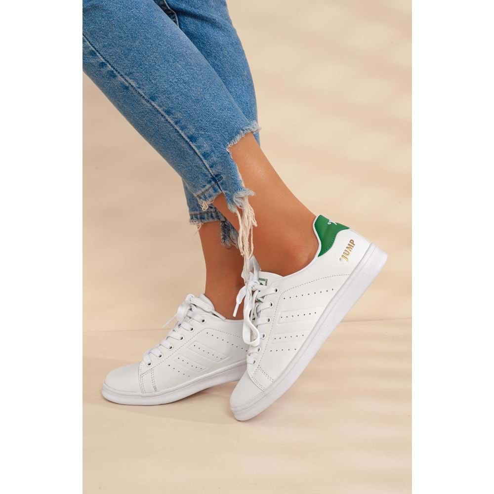 Konfores 1136 Anatomik Sneakers Spor Ayakkabı - NKT01136-beyaz yeşil-39