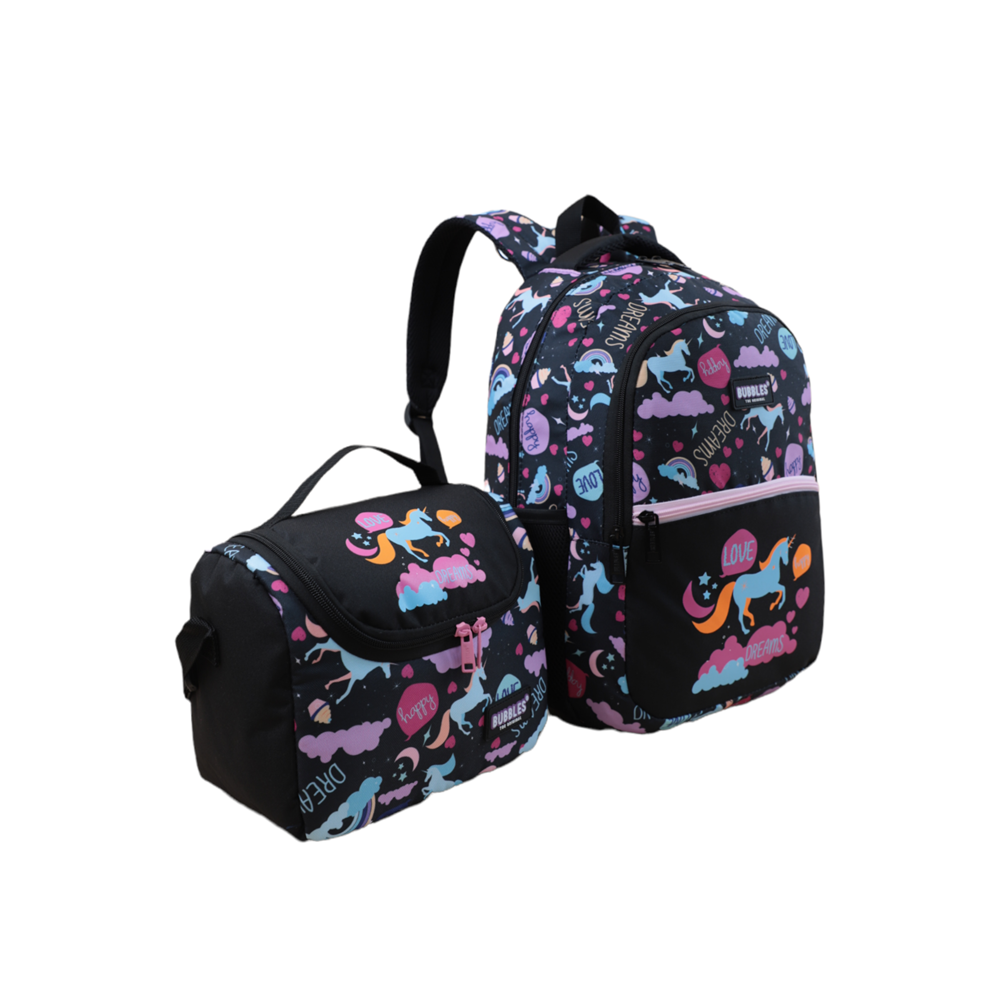 Kidessa 1269 Anatomik Sırt Yapılı Unisex İlkokul Çantası - NKT01269-siyah pembe-TEK EBAT