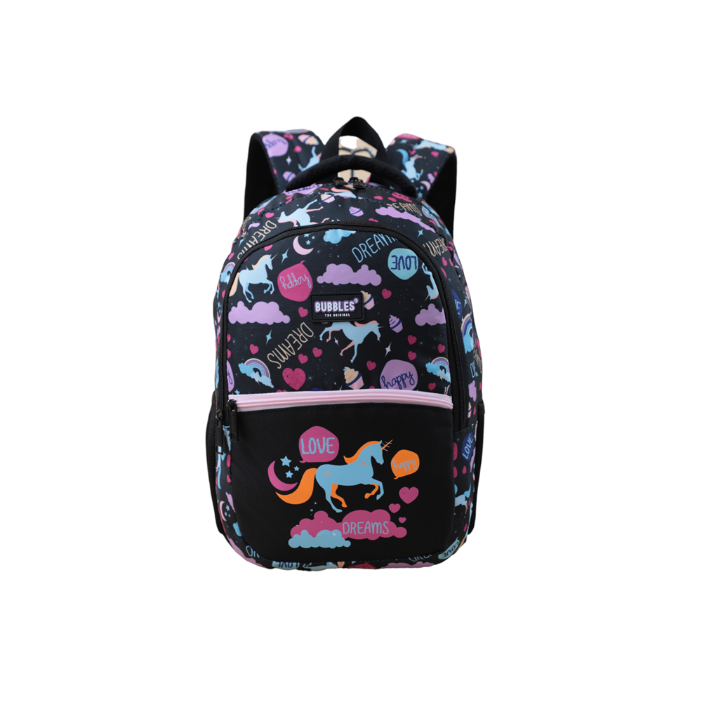 Kidessa 1269 Anatomik Sırt Yapılı Unisex İlkokul Çantası - NKT01269-siyah pembe-TEK EBAT