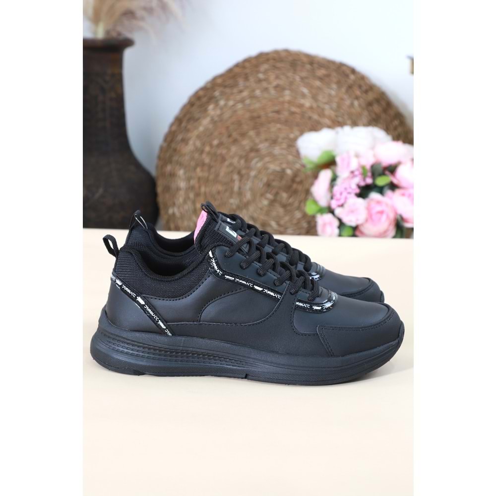 Konfores 1454-27782 Anatomik Taban Sneakers Ayakkabı - NKT01454-siyah-37