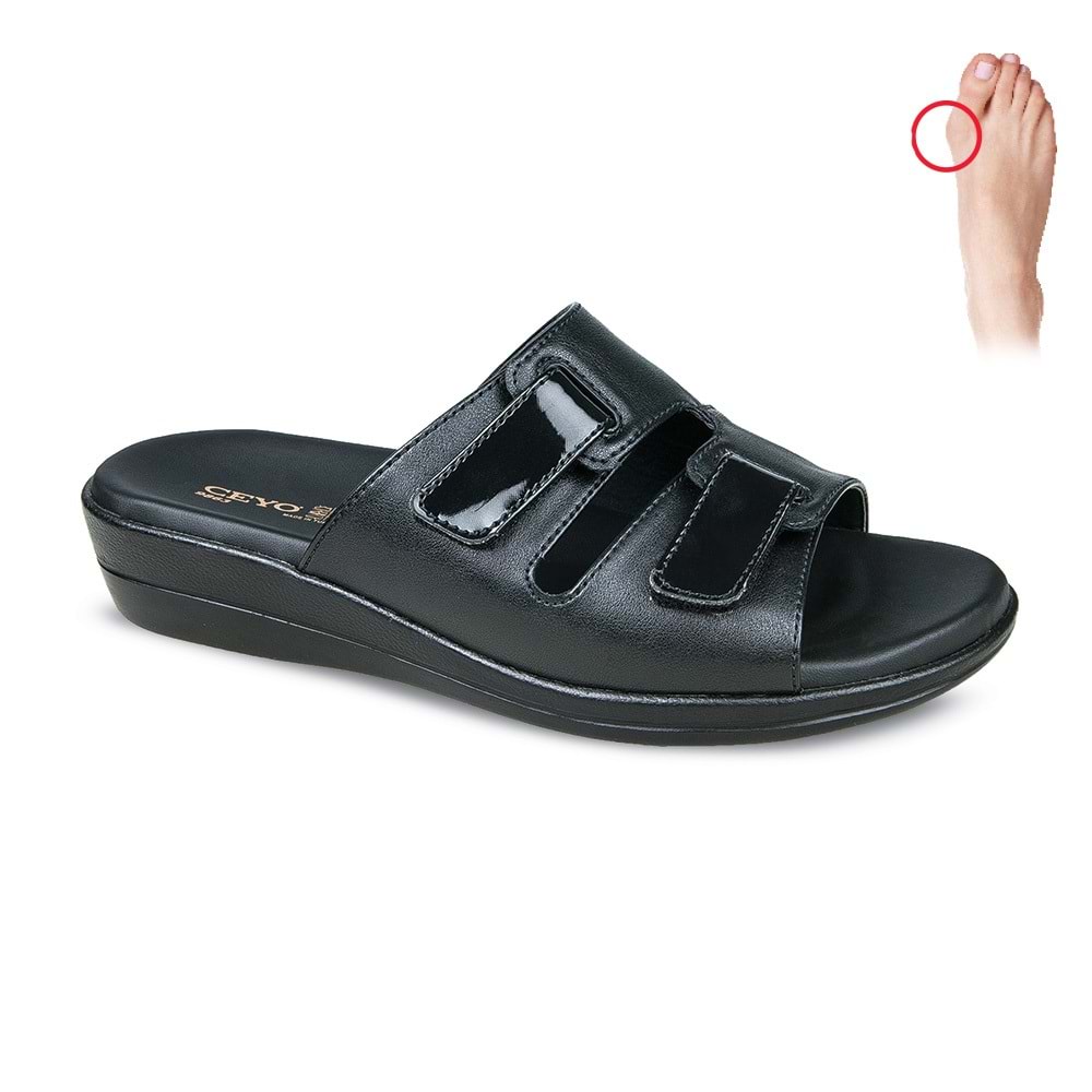 Konfores 1487-9863-25 Tam Anatomik Bayan Terlik - NKT01487-siyah-39