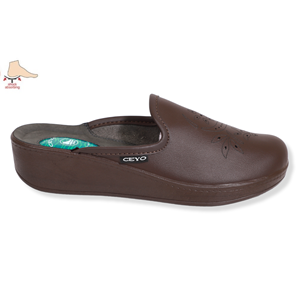Konfores 1501-9932-8 Tam Anatomik Ev İçi Bayan Terlik - NKT01501-kahverengi-40