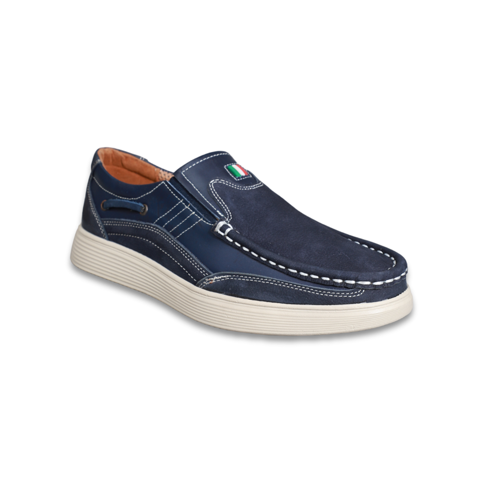 Konfores 1549 Hakiki Deri Anatomik Tabanlı Erkek Günlük Ayakkabı - NKT01549-lacivert-42