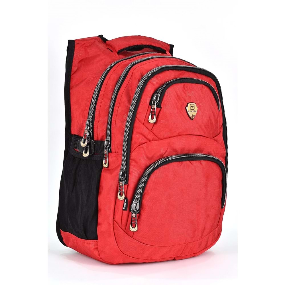 Konfores 1550-2226 Unisex Anatomik Yarasa Sırt Okul Çantası - NKT01550-KIRMIZI-TEKEBAT