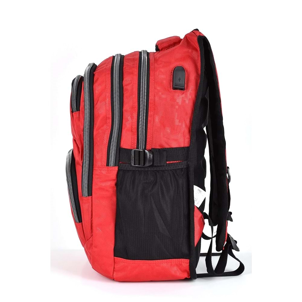 Konfores 1550-2226 Unisex Anatomik Yarasa Sırt Okul Çantası - NKT01550-KIRMIZI-TEKEBAT