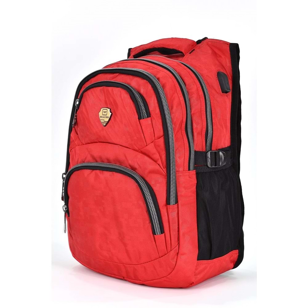 Konfores 1550-2226 Unisex Anatomik Yarasa Sırt Okul Çantası - NKT01550-KIRMIZI-TEKEBAT