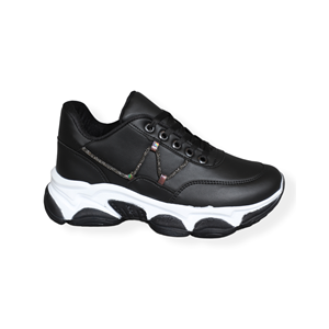 Konfores 1571-333063 Anatomik Tabanlı Sneakers Ayakkabı - NKT01571-siyah beyaz-38