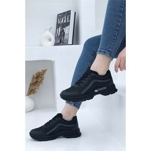 Konfores 1658 Anatomik Tabanlı Bayan Sneakers Ayakkabı - NKT01658-siyah-37