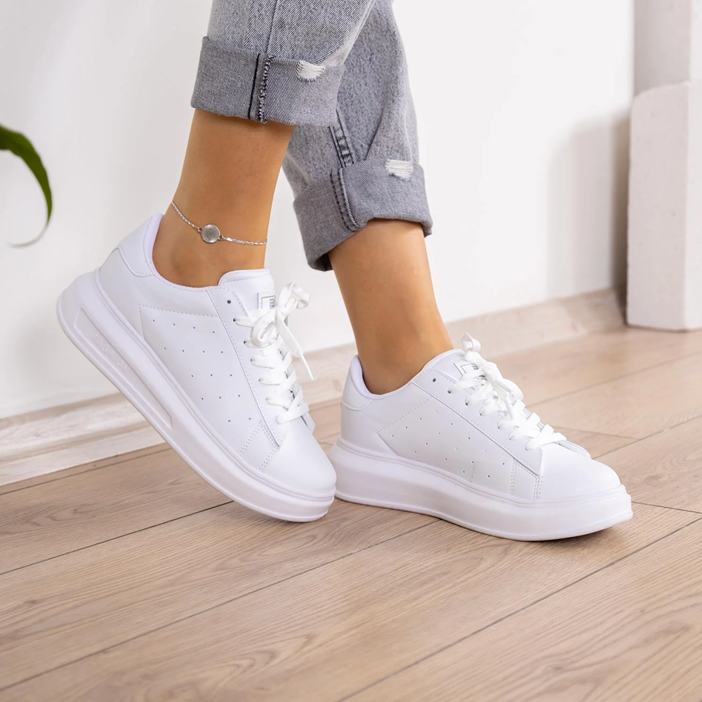 Konfores 1660 Anatomik Tabanlı Bayan Sneakers Ayakkabı - NKT01660-BEYAZ-40