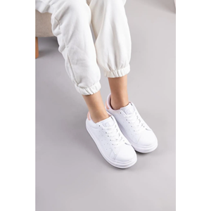 Konfores 1660 Anatomik Tabanlı Bayan Sneakers Ayakkabı - NKT01660-beyaz pembe-39