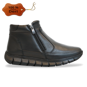 Konfores 1757-273058 Hakiki Deri Anatomik Tabanlı Kadın Anne Bot - NKT01757-siyah-41