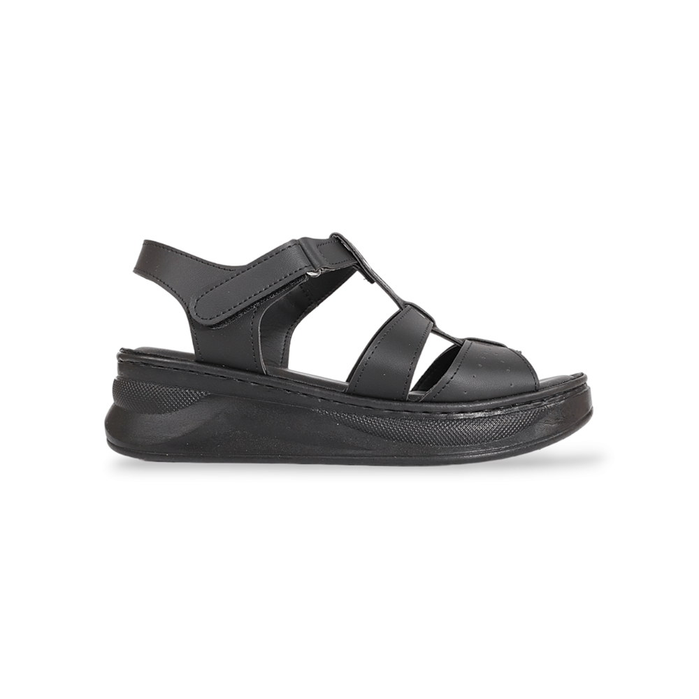 Konfores 1910-492084 Tam Anatomik Tabanlı Kadın Sandalet - NKT01910-siyah-36