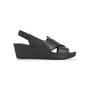 Konfores 1911-390240 Tam Anatomik Tabanlı Kadın Sandalet - NKT01911-siyah-38