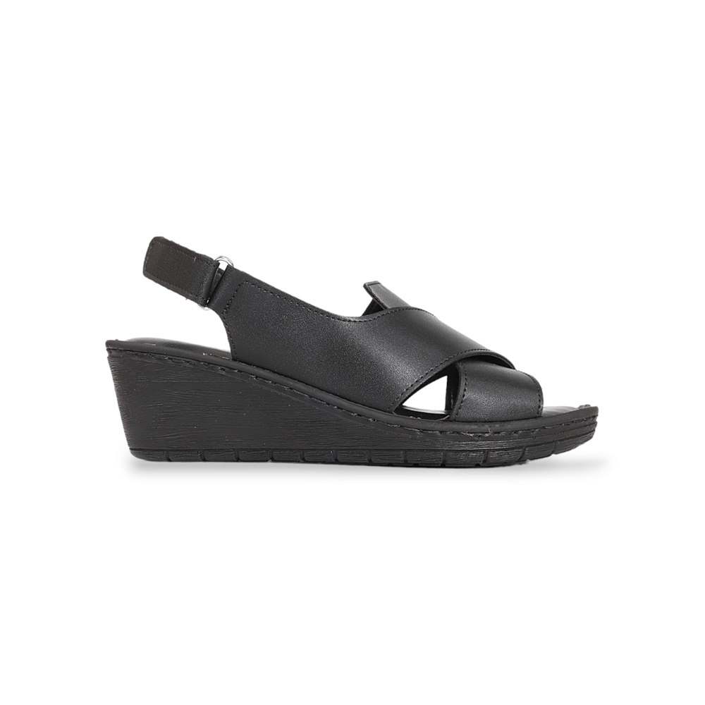 Konfores 1911-390240 Tam Anatomik Tabanlı Kadın Sandalet - NKT01911-siyah-39