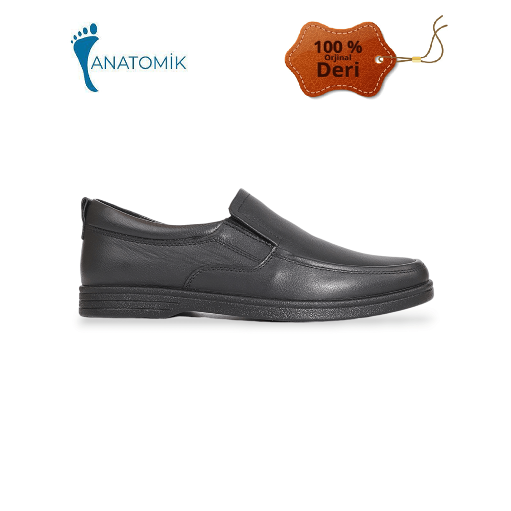 Polaris 1932 Hakiki Deri Anatomik Tabanlı Erkek Günlük Ayakkabı - NKT01932-siyah-40